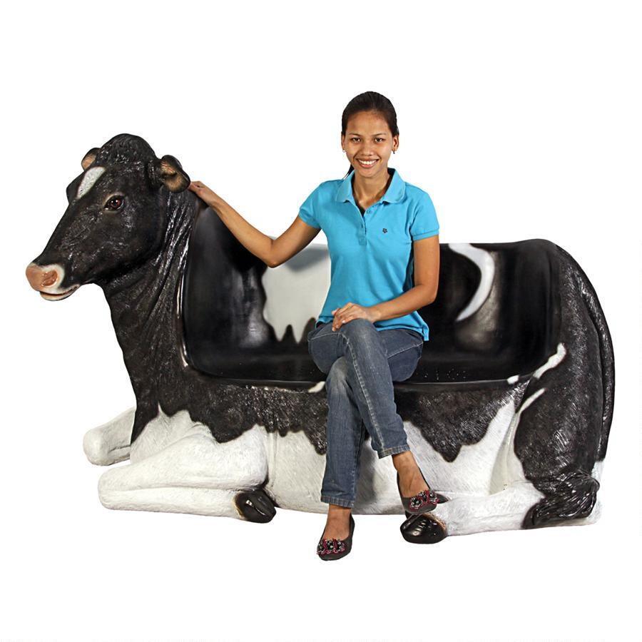 Real Life Large Cow Sculpture - XoticBrands Home Decor