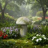 Elevate Your Garden with the Staddle Stone Mushroom Pedestal Sculpture