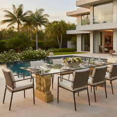 Majestic Presence Unleashed: Winged Lion Table Base - Architectural Tables & Table Bases