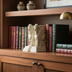 Ancient Elegance Assyrian Bookends – Handcrafted Sculpture