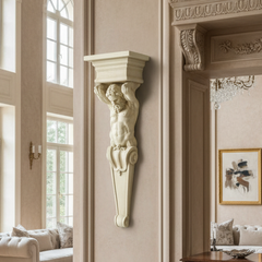 Architectural Brilliance: Masculine Caryatid Bracket - Sculptural Brackets for a Strong and Striking Presence