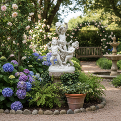 Enchanting Bacchanale Enfant: 25-Inch Classical Sculpture
