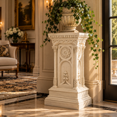 Church Column Pedestal - Sculptural Stand for Elegance