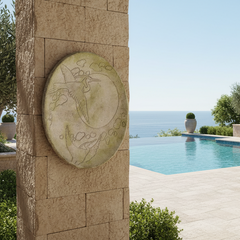 Crane Plate 24Inch Wall Sculpture Handcrafted Fiberstone Décor by XoticBrands