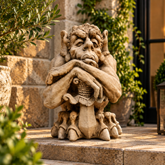 Sword-Wielding Sentinel: Crusader Gargoyle 20" - Gargoyles Sculpture
