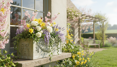French Country Window Box Garden Planter Sculpture