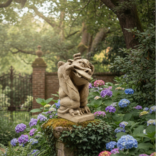 Quirky Charm: Oddball Oscar 19"H - Gargoyles Sculpture, Gargoyles, XoticBrands Home Decor