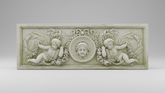 Graceful Cherub Victorian Plaque Handcrafted Wall Sculpture