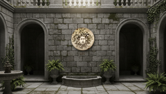 Greek Medusa Wall Sculpture – White Moss Finish