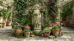 Handcrafted Outdoor Sculpture for Courtyard and Patio Decor