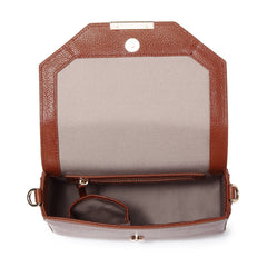 Faye Leather Handbag/ Crossbody bag: BROWN, crossbody bag, XoticBrands Home Decor