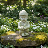 Adorable Boy Home Garden Sculpture