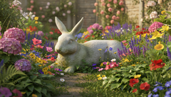 Playful Field Rabbit Garden Statue | XoticBrands Home Décor