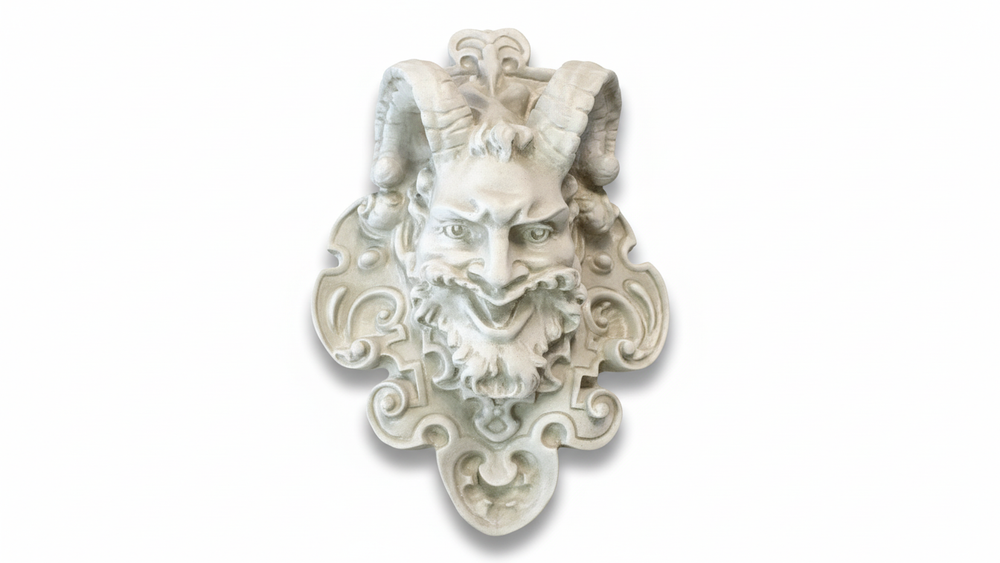 Rue St. Germaine Mask Wall Sculpture Artistic Handcrafted Rustic Weathered Centerpiece