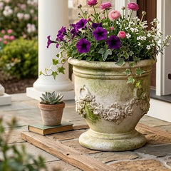 Small Garland & Ring Bowl Planter Sculpture