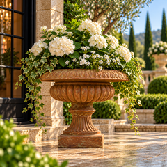 Sm. Star Urn 10.25 H (R) Garden Planter