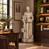 St. Francis with Basket & Squirrels Religious Sculpture