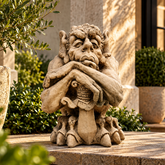 Sword-Wielding Sentinel: Crusader Gargoyle 20" - Gargoyles Sculpture