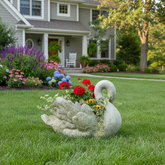 Graceful Elegance - Swan Planter Animal Planters Sculpture Statue
