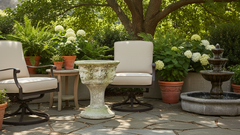 Mesmerizing Charm: Cinio Faces on Vase - Garden Display Sculpture