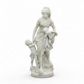 Cherished Moments Garden Sculpture - Endearing Statue Celebrating a Mother with Her Children