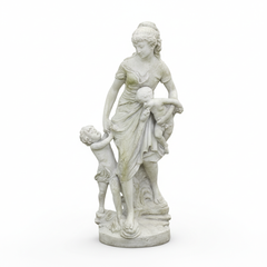 Cherished Moments Garden Sculpture - Endearing Statue Celebrating a Mother with Her Children