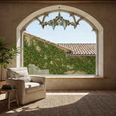Chartres Tracery Header - Exquisite Architectural Over Decor Plaques for Timeless Beauty