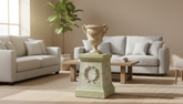 Wreath Pedestal 18” – Classical Pedestal Sculpture | XoticBrands