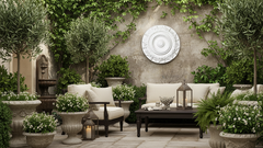 XoticBrands Americo Medallion Wall Sculpture Timeless Handcrafted Décor Piece