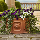 Majestic Lion Head Garden Planter (Rust)