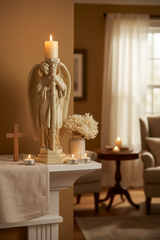 Angel Candleholder-Left Garden Angel Statue