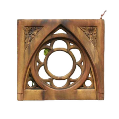 Oak Leaf Tracery Sq. No Glass Architectural Sculpture, Home Decor, XoticBrands Home Decor