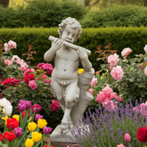 Enchanting English Garden Pan - A Majestic 31-Inch Gargoyles Sculpture