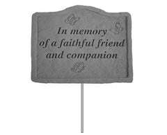 Garden Stake - In Memory Of A Faithful Friend Memorial Garden Stone - XoticBrands Home Decor
