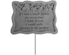 Garden Stake-If I Had A Single... Memorial Pet Stone - XoticBrands Home Decor