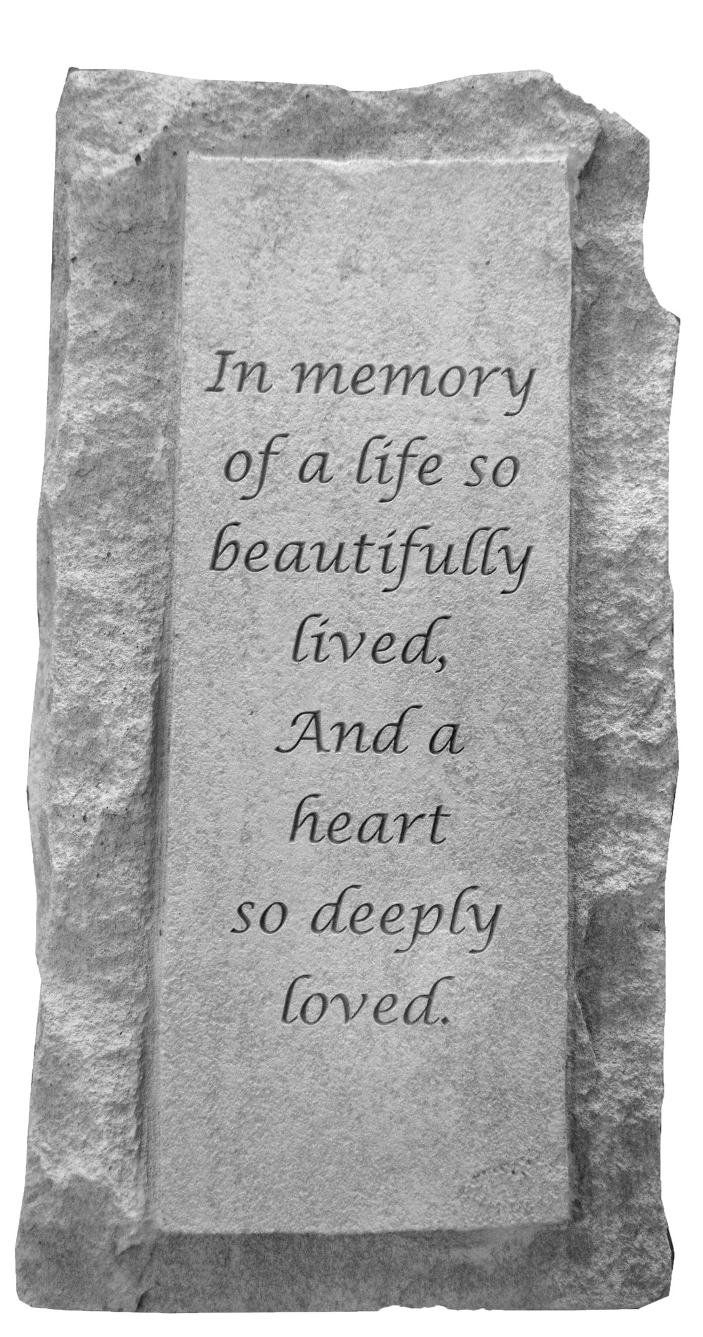 In memory of… (single tall) Memorial Garden Stone Décor, Memorial & Inspirational, Kayberry, XoticBrands Home Decor