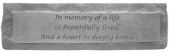 In memory of… (3 light) Memorial Garden Stone Décor, Memorial & Inspirational, Kayberry, XoticBrands Home Decor