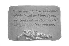 It'S So Hard To Lose...W/Rosemary Memorial Garden Stone - XoticBrands Home Decor