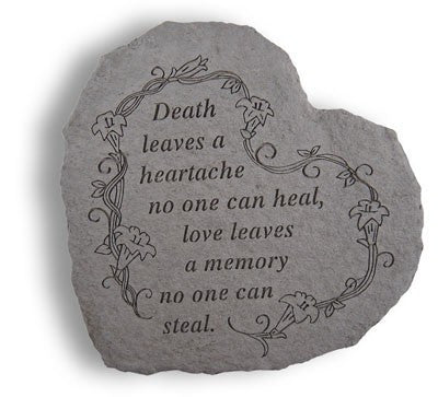 Heart-Death Leaves A Heartache... Memorial Garden Stone - XoticBrands Home Decor