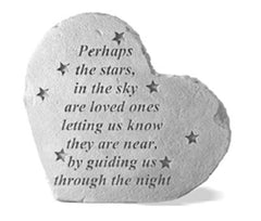 Sm Heart Perhaps The Stars In The Sky... Memorial Garden Stone - XoticBrands Home Decor