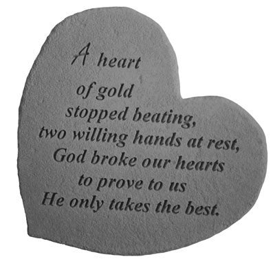 A Heart Of Gold... Inspirational Garden Stone - XoticBrands Home Decor