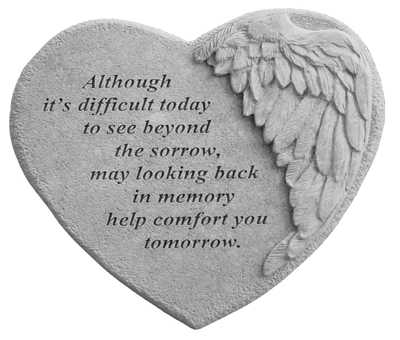 Although it’s difficult…. Memorial Garden Stone Décor, Memorial & Inspirational, Kayberry, XoticBrands Home Decor