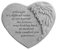 Although it’s difficult…. Memorial Garden Stone Décor, Memorial & Inspirational, Kayberry, XoticBrands Home Decor