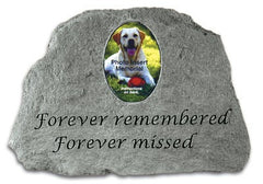 Forever Remembered Forever (W/ Photo Insert) Memorial Pet Stone - XoticBrands Home Decor