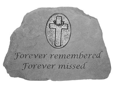 Forever Remembered...W/Cross Memorial Garden Cross - XoticBrands Home Decor