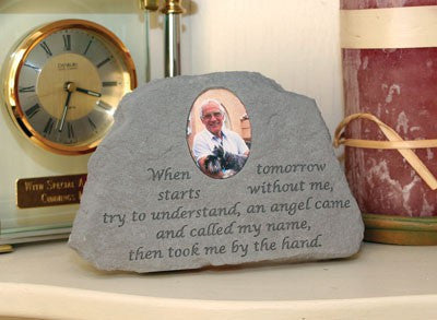 When Tomorrow Starts...(W/Photo Insert) Memorial Garden Stone - XoticBrands Home Decor