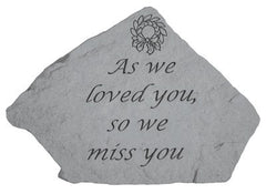 As We Loved You...(W/Wreath) Memorial Garden Stone - XoticBrands Home Decor
