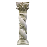 48" H Twisted Rose Pedestal - Architectural Large Pedestals - XoticBrands Home Decor