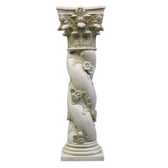 48" H Twisted Rose Pedestal - Architectural Large Pedestals - XoticBrands Home Decor
