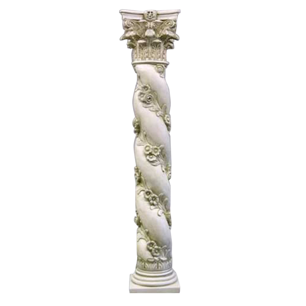 72" H Twisted Rose Pedestal - Architectural Large Pedestals - XoticBrands Home Decor